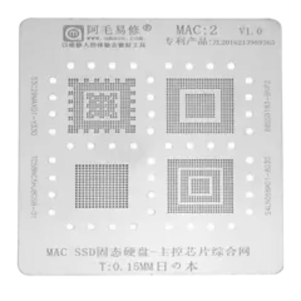 SSD-stencil för MacBooks (MAC 2)
