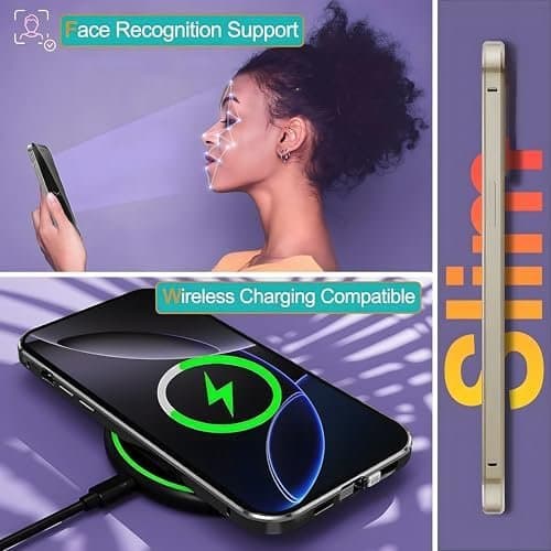Sekretess dubbelt magnetiskt skal iphone 16 pro max svart