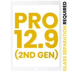 Digitizer för iPad Pro 12.9\" 2:a generationen (2017) (OCA förinstallerad och glassseparation krävs) (Premium) (Vit)