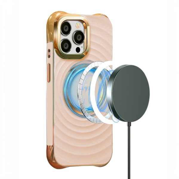 Circle Glam Mag fodral för iPhone 16 Plus rosa