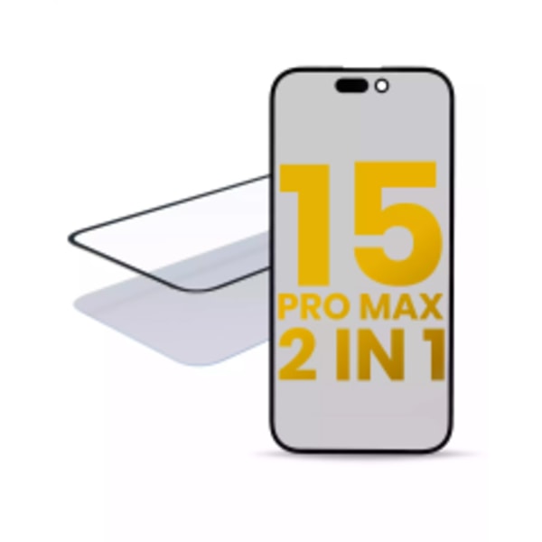 2 i 1 (glas + OCA förmonterat) för iPhone 15 Pro Max (OCA Master) (2-pack)