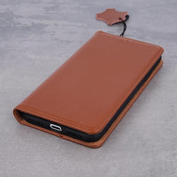 Ægte læder Smart Pro-etui til iPhone 16 brun brown