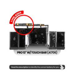 Battery (A1819) For MacBook Pro 13" A1706 (2016-2017)