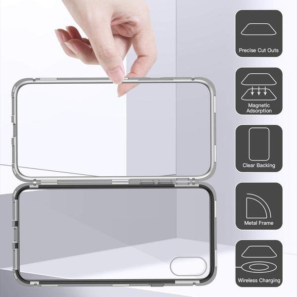 Double magnetisk bakfodral med Härdat glas fram och bak  X/Xs