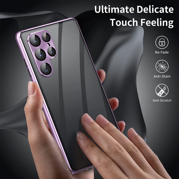 sekretess doubelfodral för Samsung S24 ultra lila lila
