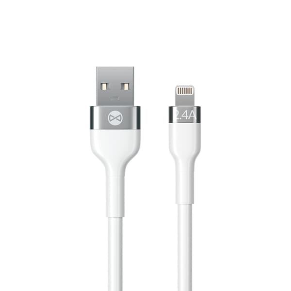 Forever Flexible kabel USB - Lightning 1,0 m 2 4A vit vit