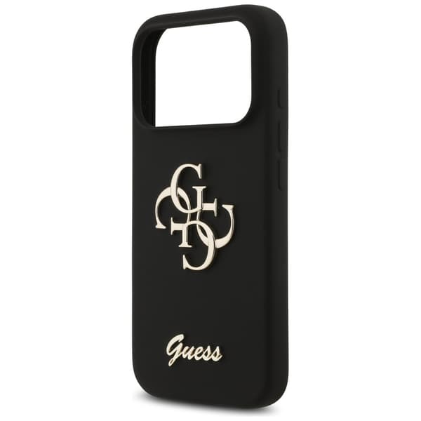 Guess Silicone Big 4G Script fodral för iPhone 17 Pro svart svart