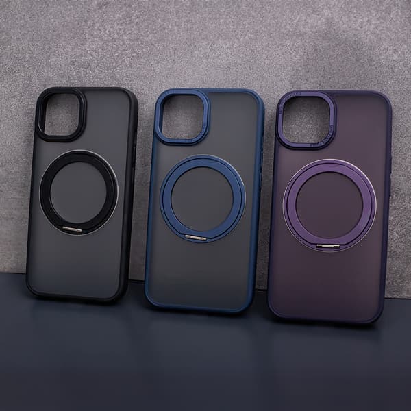 Mag Ring Roterande fodral för iPhone 15 Pro Max 6,7\" marinblå