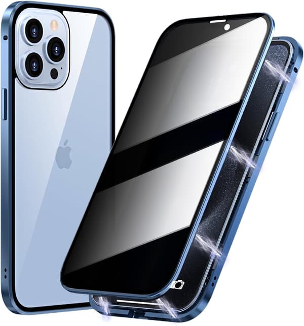 Sekretessfodral doubel för iPhone 15 blå