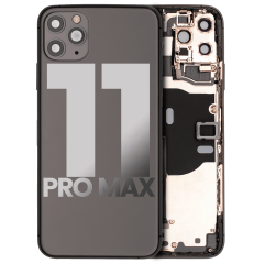 Baksida med små komponenter förmonterade för iPhone 11 Pro Max (Använd OEM-drag: Klass A) (Rymdgrå)