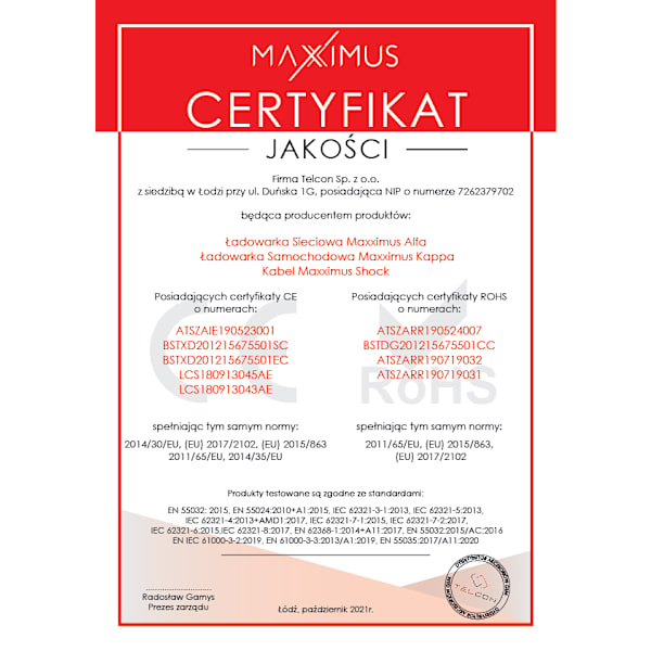 MX KABEL STÖT 20W PD C/C VIT