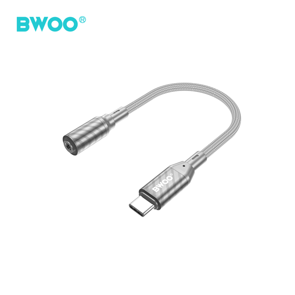 BWOO Adapter Typ C till 3 5MM Jack BZ65 transparent