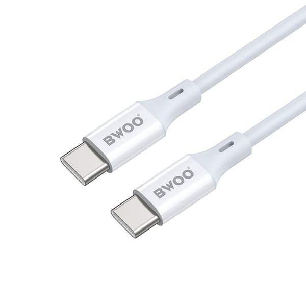 BWOO kabel USB-C - USB-C 1m 60W ABS + TPE X282 C-C vit vit