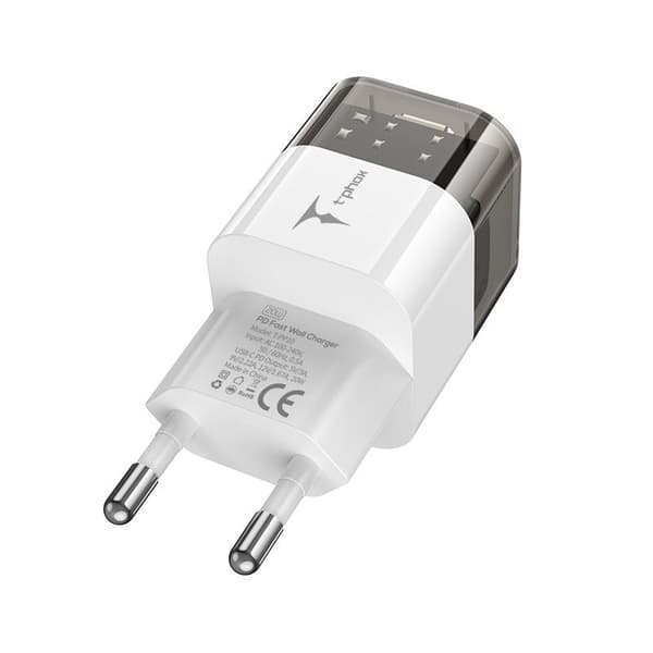 T-PHOX VÄGGLADDARE T-PP10 20W USB-C svart svart