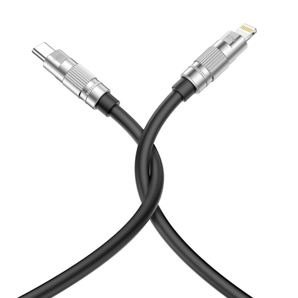 XO-kabel   USB-C - Lightning 1,2m 27W svart svart