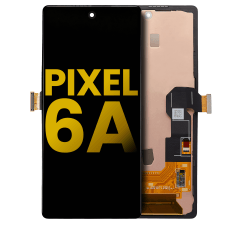OLED-enhet med ram (utan fingeravtryckssensor) för Google Pixel 6A (renoverad) (alla färger)
