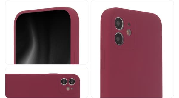 Soft Touch Mag skal för iPhone 12 burgundy