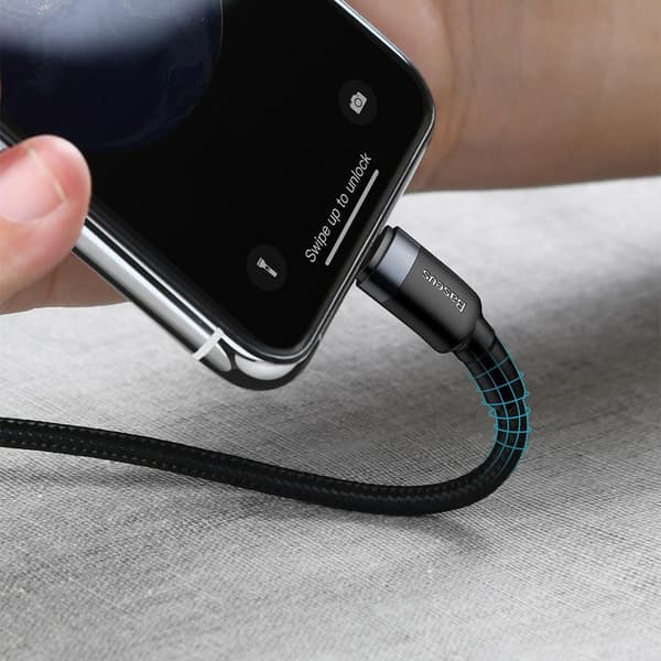 Baseus kabel Cafule PD USB-C - Lightning 1,0 m grå-svart 18W svart