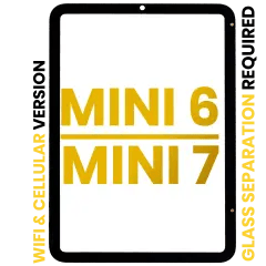 Digitizer för iPad Mini 6 (2021) / Mini 7 (2024) (WiFi / Cellular) (OCA förinstallerad & Glass Separation Required) (Premium) (Alla färger)