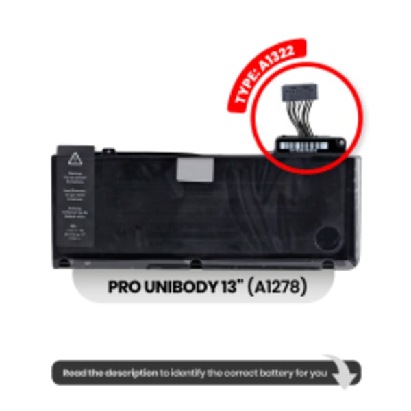 Batteri (A1322) för MacBook Pro 13" A1278 (2009-2012)