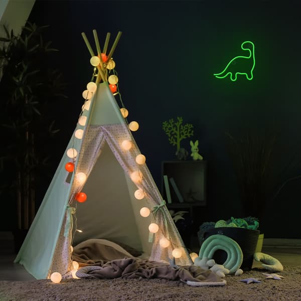 Neon LED-ljus DINOSAUR grön NNE01 Neolia