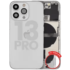 Baksida med smådelar för iPhone 13 Pro (amerikansk version) (begagnad OEM-del: Grade A) (silver) silver