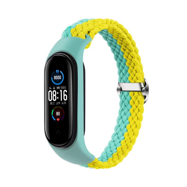 FLÄTAD REM SMART BAND M3/M4/M5/M6 MINT-GUL