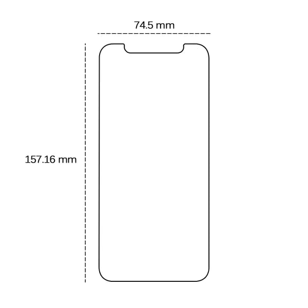 härdat glas 2,5D för iPhone 13 Pro Max / 14 Plus