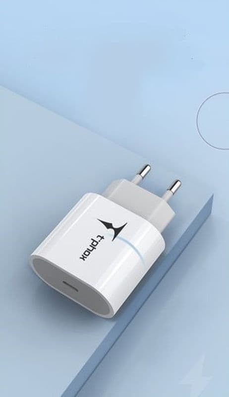 VÄGGLADDARE T-PHOX ISPEED 20W vit (EU-KONTAKT) vit