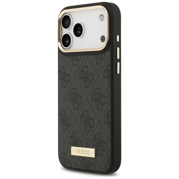 Guess 4G Logo Plate MagSafe fodral för iPhone 17 Pro Max svart