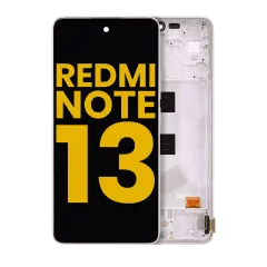 OLED-enhet med ram för Xiaomi Redmi Note 13 4G (renoverad) (Ocean Sunset) röd