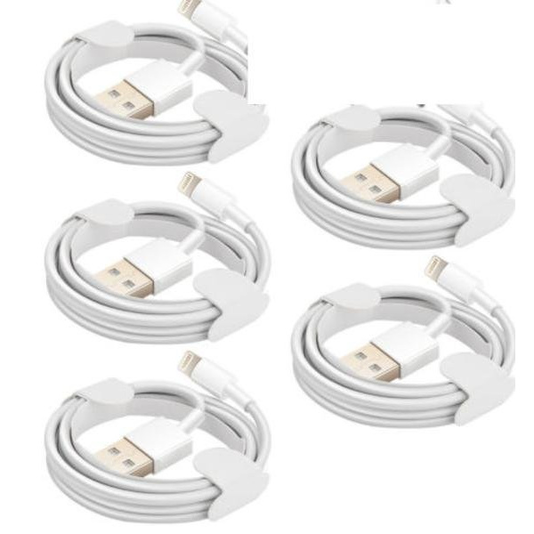5-pack USB till Lightning-kabel 2 m – Laddning & synk – iPhone & iPad (iOS26-stöd)