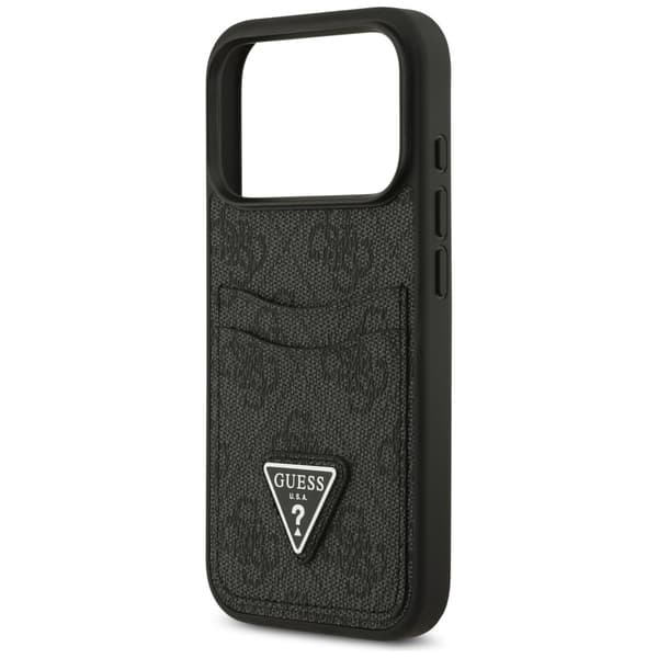 Guess 4G Double Card Triangle skal för iPhone 17 Pro svart