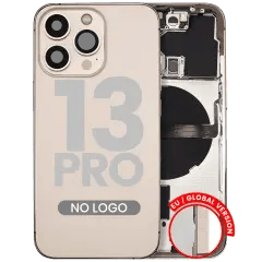Baksida med smådelar för iPhone 13 Pro (EU / Global Version) (Eftermarknad Plus) (Guld) guld