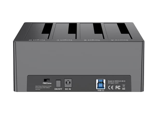 LC-Power LC-DOCK-U3-4B-V2 HDD/SSD 3.5/2.5 Docking Station 4 Bay