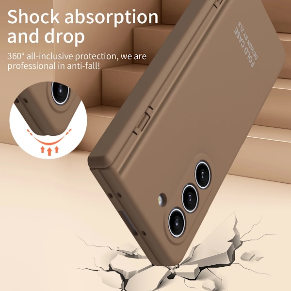 Hinge  fodral för Samsung Galaxy Z Fold 5 brun brun