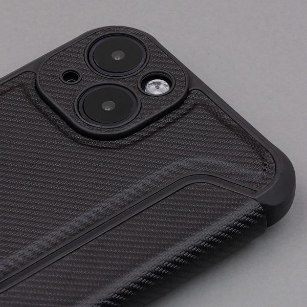 Älykäs Carbon -kotelo iPhone 15 Pro -puhelimelle, musta black