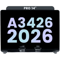 Komplett LCD-skärmmontering för MacBook Pro 14\" A3426 (2026) (Äkta OEM) (Rymdsvart)
