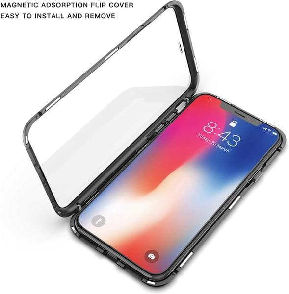 Magnetisk Aluminiummetall för iphone Xr svart
