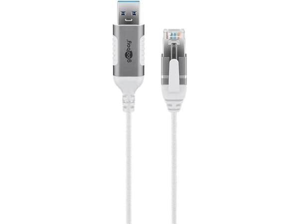 Goobay 74384 USB 3.0 typ A till RJ45 2 m vit