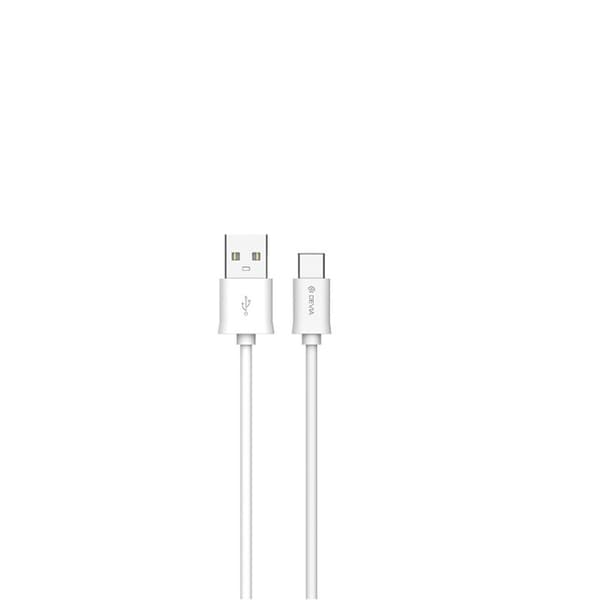Devia-kabel Smart EC082 USB - USB-C 1,0 m 2,1A vit
