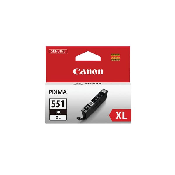 Canon CLI 551BK XL svart 1125 sidor bläckbehållare 6443B001