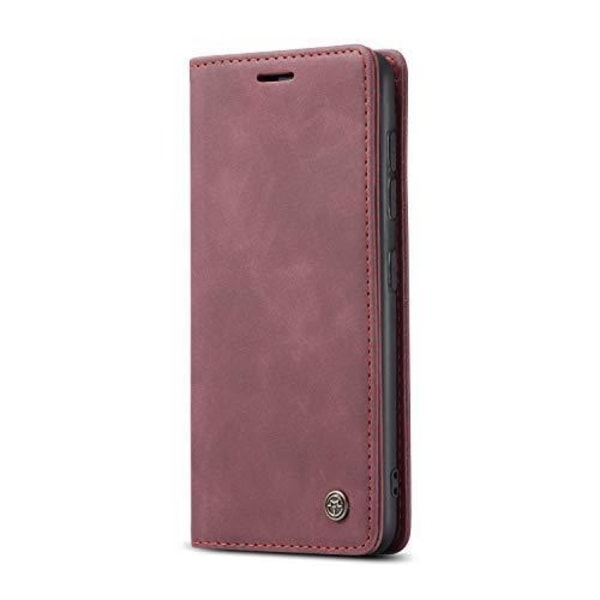 CaseMe 0013 plånbok Läderfodral  för Samsung A51 vinröd "Wine red"
"Vin, röd"