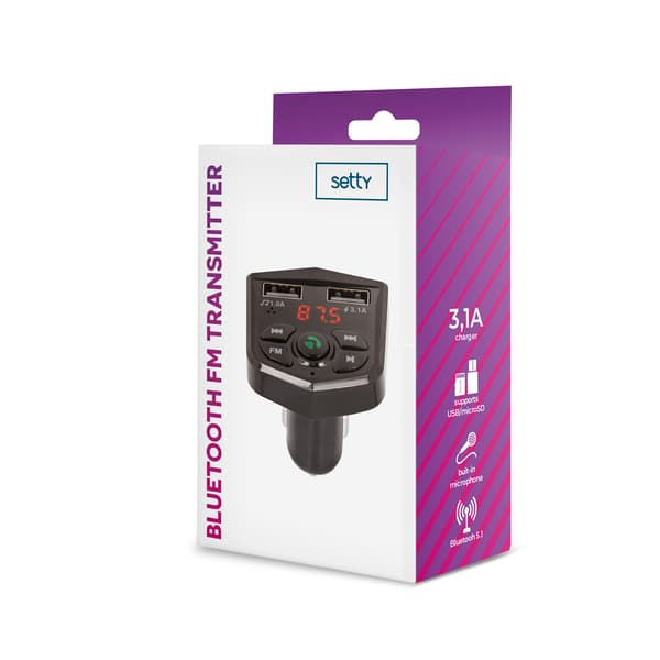 Setty FM Bluetooth-sändare TFM-03 blå