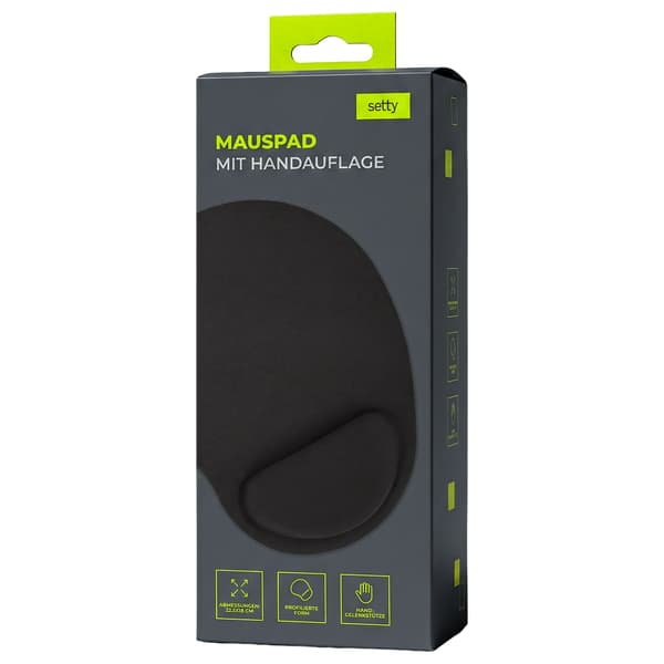 Musmatta med handledsstöd svart R Home Office