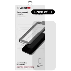 Casper Snap Härdat Glas för iPhone Air (10-pack) (AR Clear) röd
