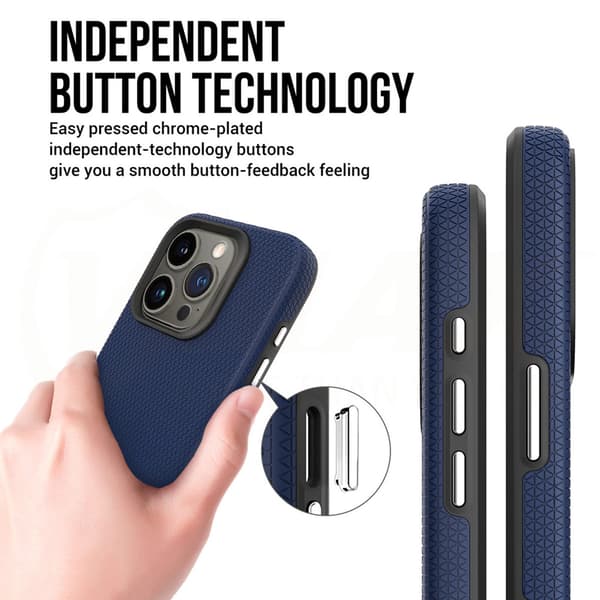 Vmax Triangle fodral för iPhone 16 Plus marinblå