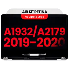 Komplett LCD-skärmmontering för MacBook Air 13\" A1932 (2019) / A2179 (2020) (Eftermarknad Plus) (Silver)
