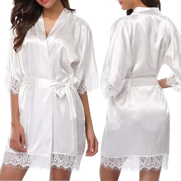Morgonrock Ice Silk svart L