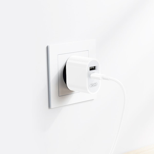 20W 1x USB-C vit + Lightning - USB-C-2m kabel